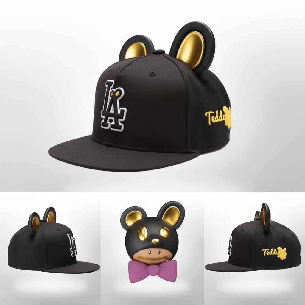 Teddy taBB LA Dodgers Removable Ears fitted cap(Pre Order)
